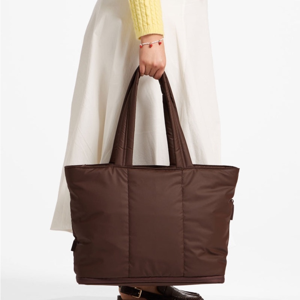 Calpak Luka Expandable Laptop Tote in Walnut